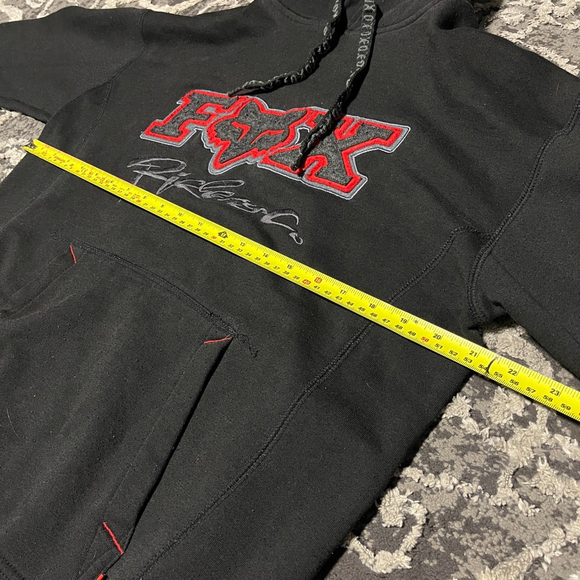 Vintage Men's Fox Racing Black & Red Hoodie S - Picture 3 of 5